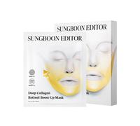 SUNGBOON EDITOR Deep Collagen Retinol Tension Boost Up Mask Set 4pcs | Face Tightening and Lifting Mask for V-Line | Smile Line & Forehead Wrinkles wi