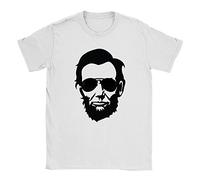 Sunglass Abe Mens T-Shirt Medium White Funny History Joke Abraham Lincoln Gift Present