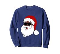 Sunglass Santa Black Christmas African American Santa Claus Sweatshirt