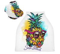 Sunglass Yellow Pineapple Stretchy Baby Car Seat Cover,Canopy Nursing Covers,Soft Breathable Windproof Scarf Changepad for Winter Infant Breastfeeding Boys