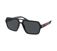 Prada Linea Rossa Man PS 01XS 1AB02G Sunglasses Injected Black Grey Squared Polarized