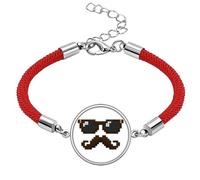 Sunglasses Beard man Lucky Red String Bracelet Rope Bracelet Handmade
