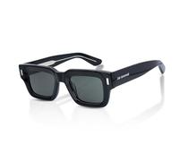 Sunglasses Black Rectangle Thick Frame Polarized UV Protection Unisex Eyewear - Black