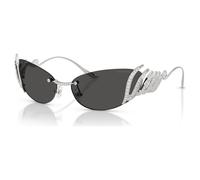 Sunglasses, Cat-Eye shape, Swan, Silver Tone