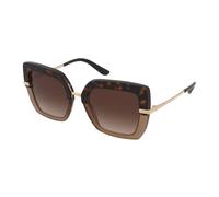 Dolce & Gabbana DG4373 325613 Woman Sunglasses Acetate Gold Brown Squared Normal Shaded