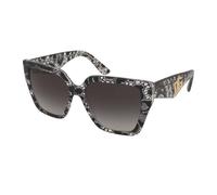 Dolce & Gabbana DG4438 32878G Woman Sunglasses Acetate Black Grey Squared Normal Shaded