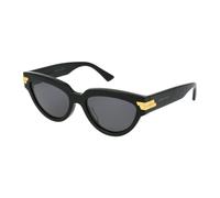 Bottega Veneta Woman Bottega Veneta BV1035S 001 Sunglasses Acetate Black Grey Cat Eye Normal