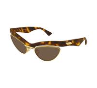 Bottega Veneta BV1480S 004 Woman Sunglasses Bio-injected Havana Brown Cat Eye