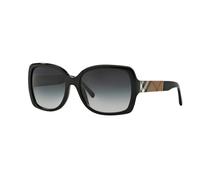 Burberry BE4160 34338G Woman Sunglasses Acetate Black Grey Squared Normal Shaded
