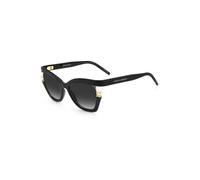 Carolina Herrera CH 0002/S 807/9O Woman Sunglasses Plastic Black Grey Butterfly Shaded