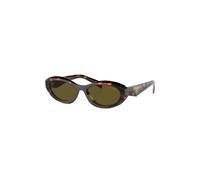 Prada PR 26ZS 14L09Z Woman Sunglasses Acetate Green Brown Geometric Normal