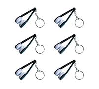 Sunglasses Fingerprint Eraser, Compact Lens Cleaning Tool, 6 Piece Spectacles Cleaner Set, Soft No Scratch Glasses Accessory, Portable Keychain Design, Screen and Lens Smudge Removal Solution