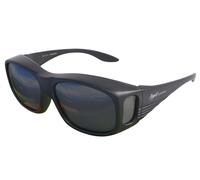 SUNGLASSES FIT OVER Your Spectacles for Ladies-Men. Polarised. Wrap-Around Black
