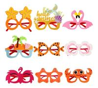 Sunglasses for Adults | 9X Decoration Beach Pool Sunglasses,Funny Themed Cool Novelty Prank Glasses for Hawaiian Beach Cruise, Camping Graduation