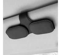 Sunglasses Holder Clip for Porsche 718 911 991 992 996 997 Boxster Cayman Carrera Taycan,Magnetic Leather Sunglasses Holder Sun Glasses Mount Clip on Visors Car Organizer Accessories,A