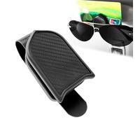 Sunglasses Holder for Car Sun Visor Clip | Universal Carbon Fiber Structure Multifunction Storage Solution - Car Glasses Holder | For Travel Golf Driving Birthday Mother's Day
