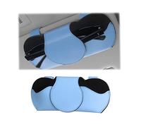 Sunglasses Holder for Car Sun Visor, PU Leather Glasses Storage Box, Eyeglasses Holder Case with Hidden Magnetic Closure, Universal Auto Visor Accessories, Apply to All Car Models (Blue)