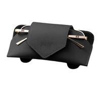 Sunglasses Holders For Car Sun Visor - PU Leather Eyeglasses Protective Case | Vehicle Organizer Box, Ticket Card Clip For Car Visor, For Men Women