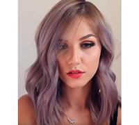 Sunglasses LWS Wigs New Ladies Chemical Fiber High Temperature Silk Short Curly Hair Purple Hair Wig