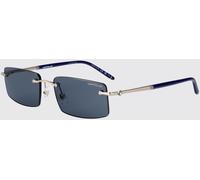 Sunglasses MONTBLANC Men color Silver - Size: 56 - male