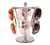 Sunglasses Organizer Display Stand, Eyeglass Holder Rack for 12 Pairs of Glasses, Stainless Steel (Brushed Nickel)