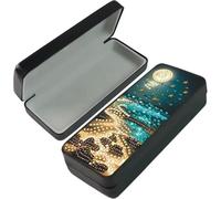 Sunglasses Organizer Storage Box Leather Handmade Sunglasses Storage Box Special Shape DIY Diamond Art Myopia Glasses Case Art Crafts Rhinestones Eyeglasses Case for Daily Commute Travel