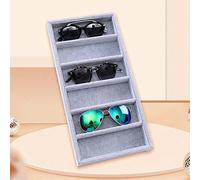 Sunglasses Organizer Sunglasses Stroage Tray Glasses Display Holder 6 Grid Sunglasses Organizer Box Wooden Flannel Lining Display Case For Jewelery
