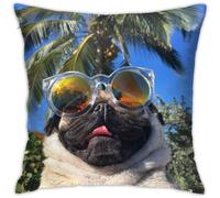 Sunglasses Pug Throw Cushion Cover Square New Living Series Decorative Throw Pillow Case