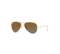 Ray - Ban RJ9506S JUNIOR AVIATOR 223/T5 Kid Sunglasses Metal Gold Brown Pilot Polarized Shaded
