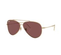 Ray - Ban RBR0101S AVIATOR REVERSE 001/69 Unisex Sunglasses Metal Gold Violet Pilot Normal