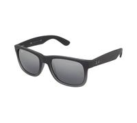 Ray - Ban Man RB4165 JUSTIN 852/88 Sunglasses Injected Grey Grey Squared Normal Shaded