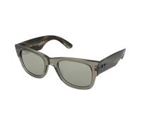 Ray - Ban Unisex RB0840S MEGA WAYFARER 66355C Sunglasses Acetate Green Silver Squared Normal Mirror