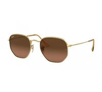 Sunglasses Ray-Ban RB3548N Hexagonal Flat Lenses Brown Gold 912443