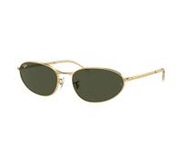 Ray - Ban Unisex RB3734 001/31 Sunglasses Metal Gold Green Geometric Normal