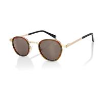 Sunglasses Retro Round Polarized UV Protection Unisex Eyewear - Gold