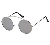Sunglasses Round 400 UV metal bracket top instead Steg colorful mirrored silver