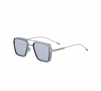 Sunglasses Suitable For Both Men And Women, With Metal Temple Design, Double Bridge Outdoor Punk Uv400(C6)