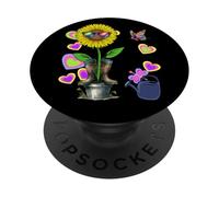 Sunglasses Summer Garden Sunflower Nature Hearts Retro PopSockets Adhesive PopGrip