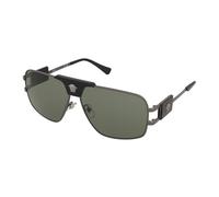 Versace Man VE2251 1001/2 Sunglasses Steel Grey Green Pillow Normal