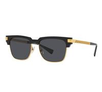 Versace Man VE4447 GB1/87 Sunglasses Injected Black Grey Squared Normal