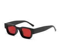 Sunglasses Women Clear Ocean Lens Men Punk UV400 For Outdoor Sports Running Riding,Black red