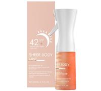 Sunglaze Sheer Body Mist Sunscreen SPF 42,Sheer Body Mist Sunscreen,Moisturizing Sun Cream Spray with Shimmering Oil,SPF 42 Broad Spectrum Sunsc-reen Bod-y Spray for Women,Face Anti-Wrinkle Sun Cream