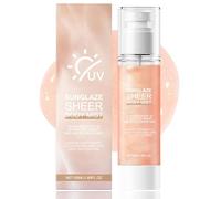 Sunglaze Sheer Setting Mist Sunscreen SPF42,Broad Spectrum Shimmer Body Oil Spray for Face&Body,Sunscreen spray, moisturizing summer outdoor UV protection refreshing non-sticky spray