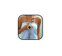 sunglnl Boho Necklaces For Women, Chunky Charm Necklace With Gold And Black Large Circle Pendant Long Rope Chain Minimalism Jewelry Gift, L, Alloy Steel, No Gemstone