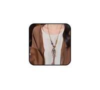 sunglnl Fish Necklace For Women, Bohemian Ceramics Salmon And Brief Strokes Fish Pendant With Tassels Western Country Style Jewelry Gift, L, Ceramic, No Gemstone