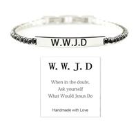 sunglnl God Is First Bracelet, GOD IS FIRST IM SECOND Christian Crystal Bracelets Inspirational Engraved Bible Verses Cross Stainless Steel Bracelet For Women Men Faith Jewelry, 18.5CM, Stainless