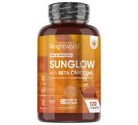 Sunglow Natural Tanning Tablets - 60 Natural Tan Supplement - With Lutein, Copper & Grape Seed Extract - Made In UK