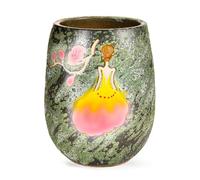 Sungmor 10.6 Inch Ceramic Succulent Plant Pot with Drainage Hole, Hand Painted Flower Pots for Plants, Unique Texture Decorative Planter for Indoor and Outdoor, Pottery Vase for Home Office Decor