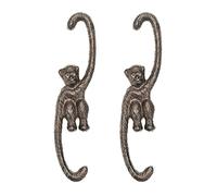 Sungmor Cast Iron Plant Hangers, 2PC Monkey Hooks, 7.9 Inch Large S Planter Hanger, Ceiling Extender Hooks for Hanging Plants, Flower Basket, Plant Pot, Macrame Plant Holder, Lantern, Windchime