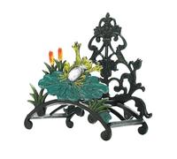 Sungmor Heavy Duty Cast Iron Frog Wall Mounted Garden Hose Holder - Hose Reel Storage Butler - Wall Decoration Hanger - 33 lbs Weight Capacity